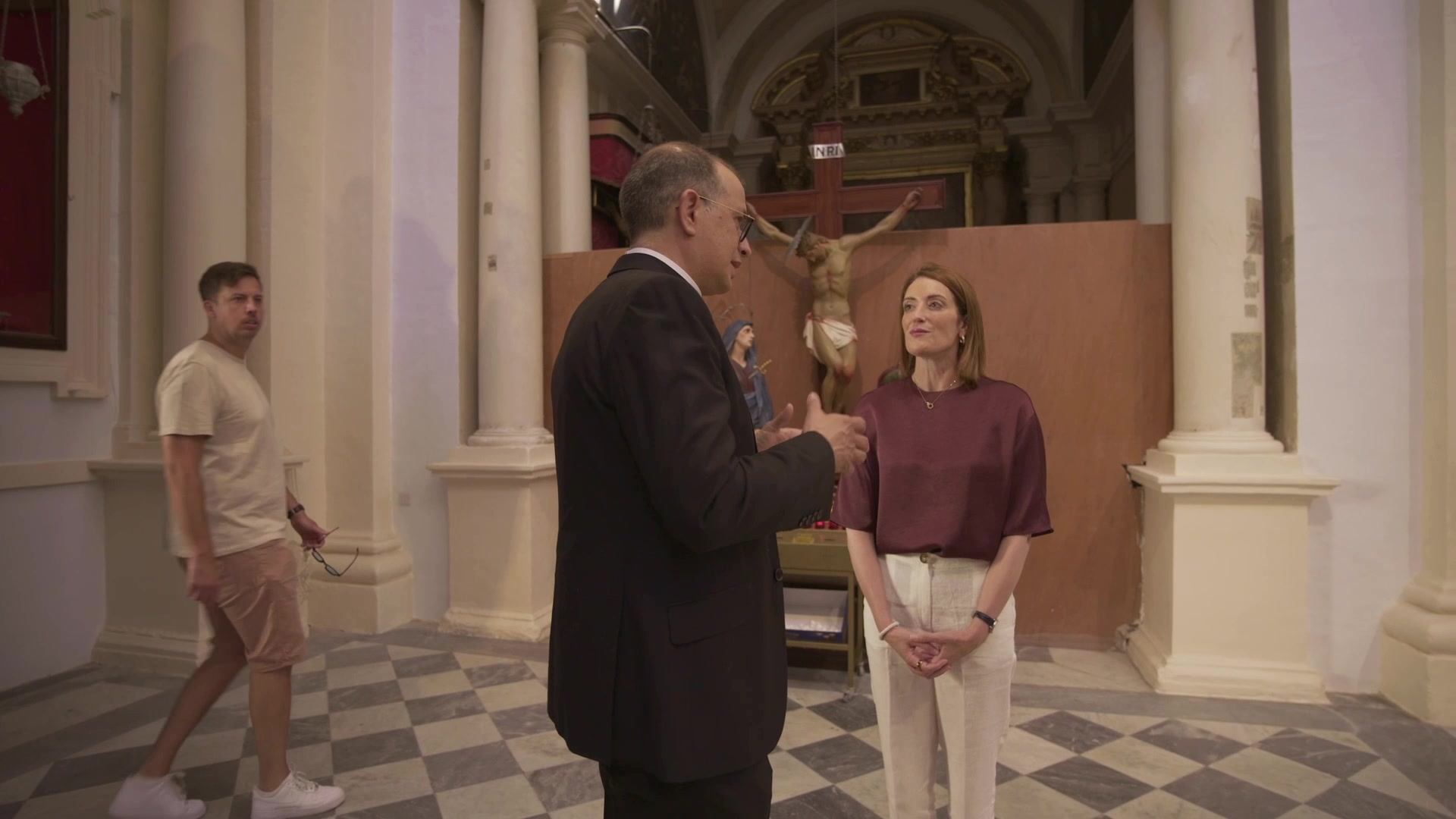 Visit by Roberta METSOLA, EP President to Valletta (Malta) - visits the EU Funded restoration at the Jesuits Church: extracts